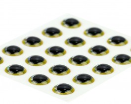 Ultra 3D Epoxy Eyes, Yellow, 5 mm